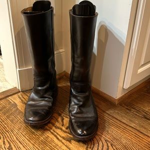 Frye Dark Brown Leather Riding Boots